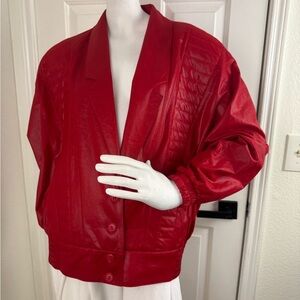 City Girl Polyester Red 1980s Vintage Suits,Separates for Women #145